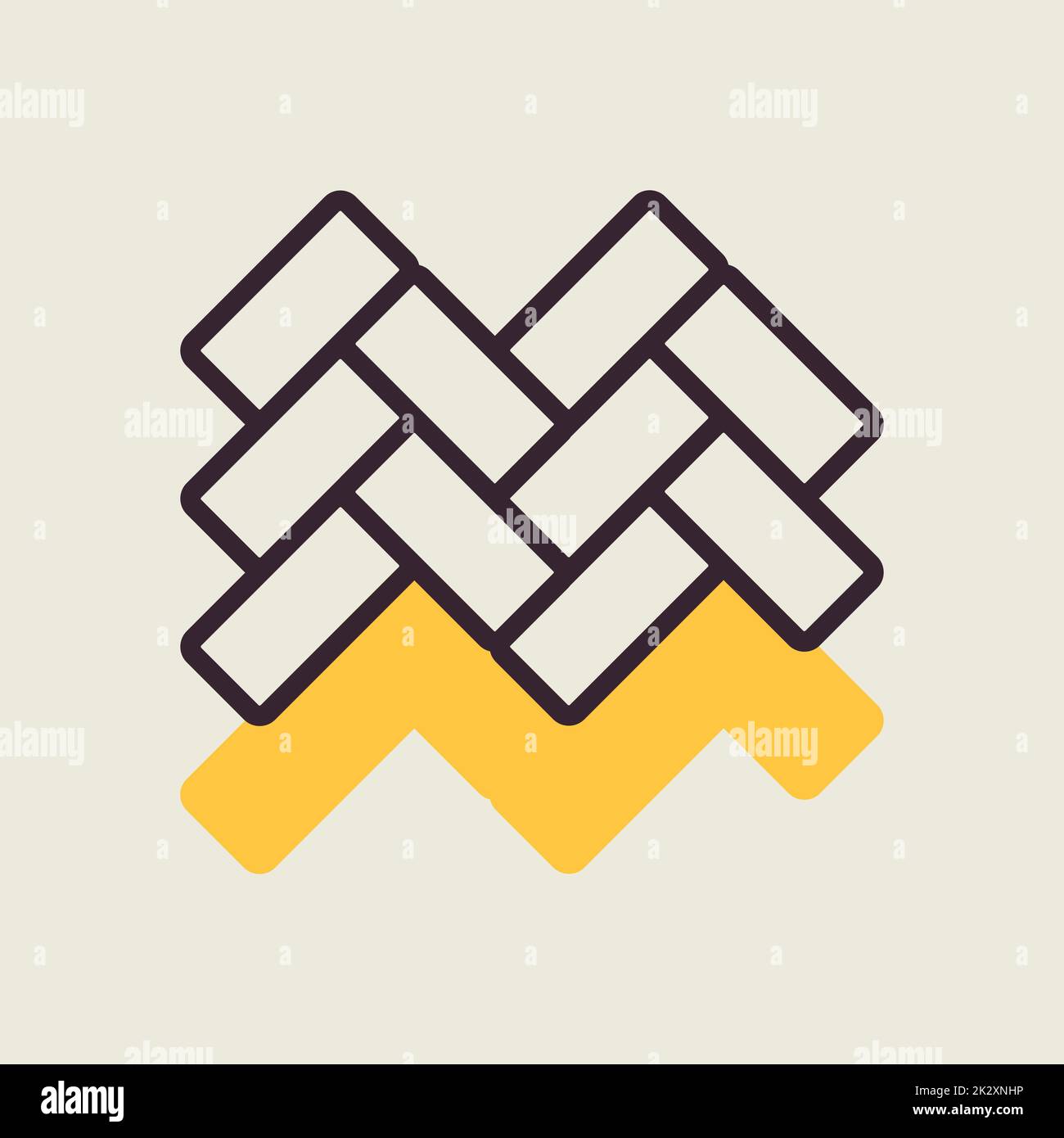 Icône de vecteur parquet. Construction, réparation Banque D'Images