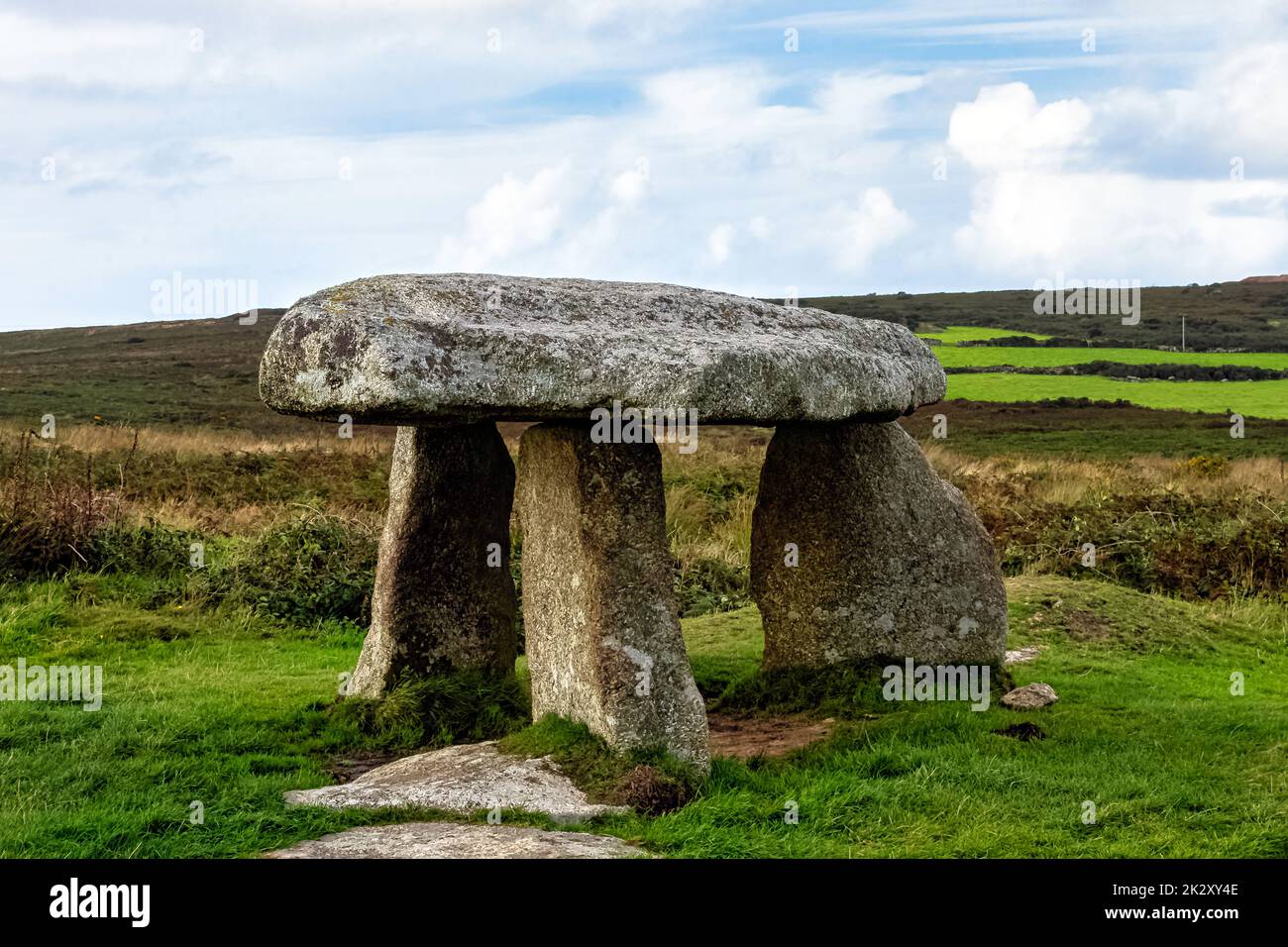Lanyon Quoit - dolmen à Cornwall, Angleterre, Royaume-Uni Banque D'Images