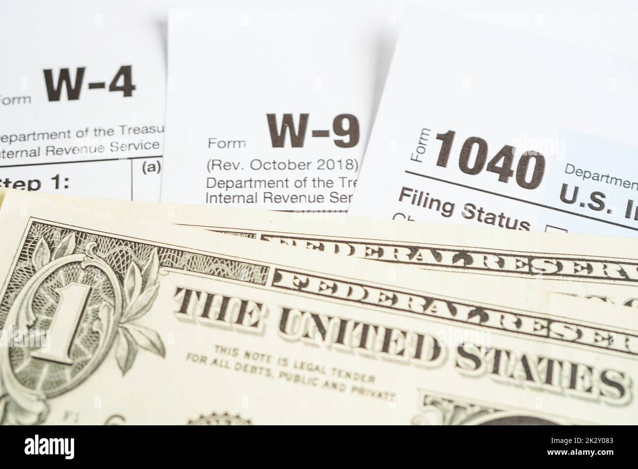 Formulaire fiscal, concept de financement d'entreprise. Banque D'Images