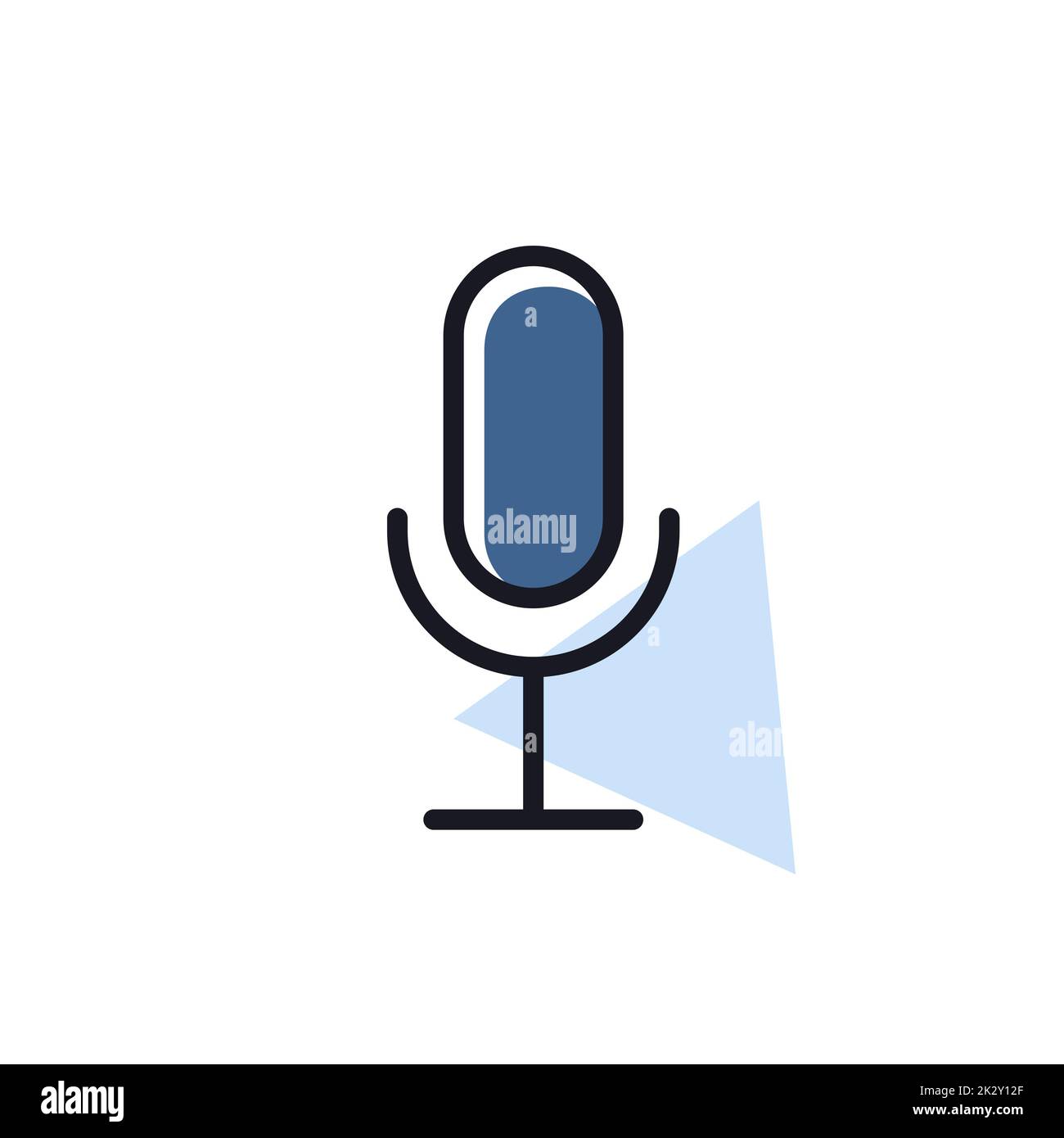 Enregistrez l'icône de vecteur du microphone Banque D'Images