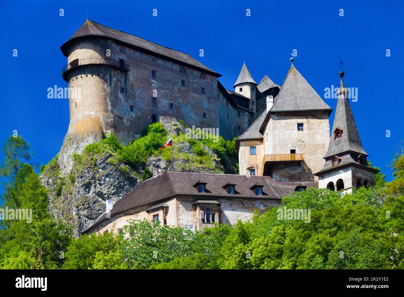 Célèbre château d'Orava, Slovaquie Banque D'Images