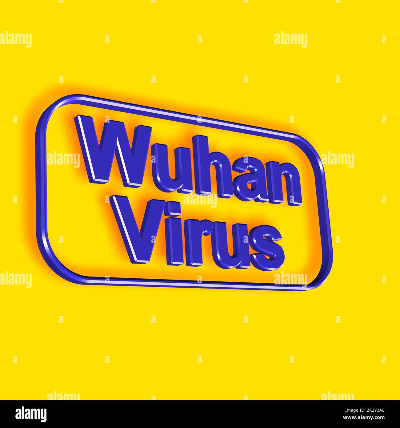 'Wuhanvirus' = 'Wuhan virus' - mot, lettrage ou texte comme illustration 3D, rendu 3D, graphiques d'ordinateur Banque D'Images