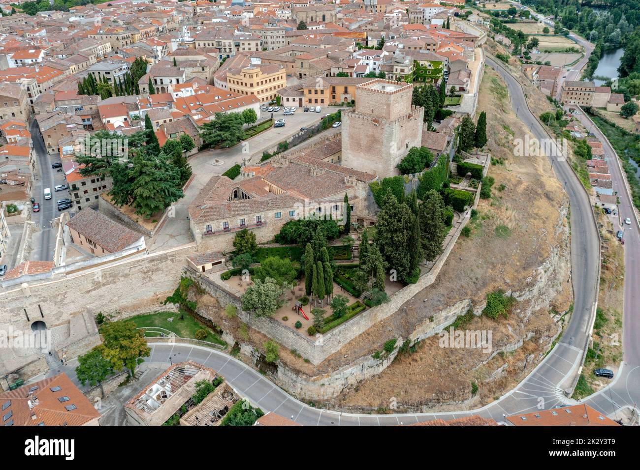 Château de la ville de Ciudad Rodrigo dans la province de Salamanque Banque D'Images