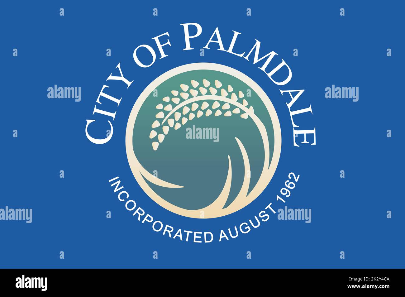 Le drapeau de la ville de Palmdale California USA Banque D'Images