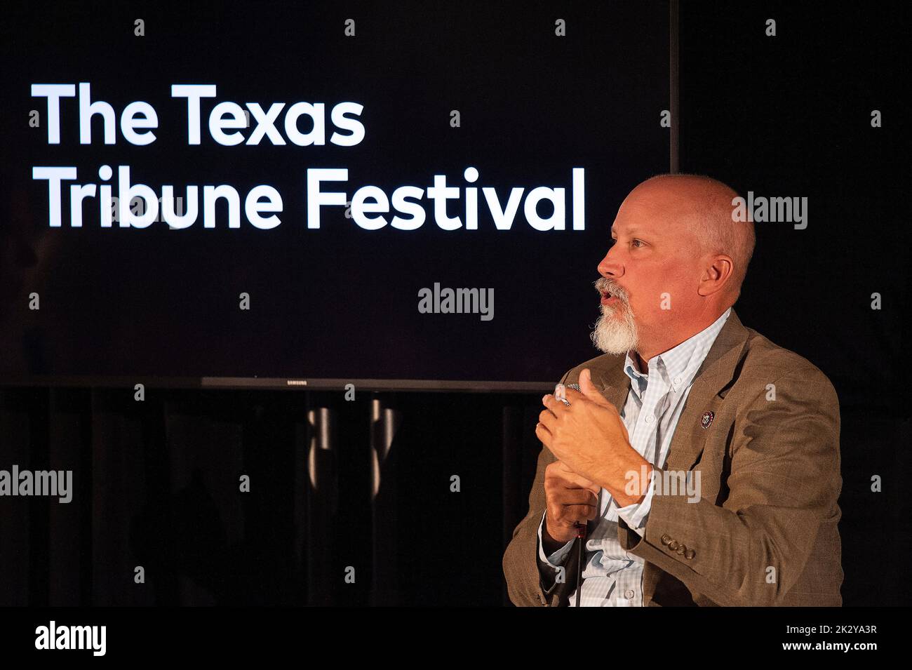 23 septembre 2022: Chip Roy est en service son deuxième mandat représentant le 21st Congressional District du Texas. S'exprimant au Texas Tribune Festival, St. David's Church à Austin, Texas. Mario Cantu/CSM Banque D'Images