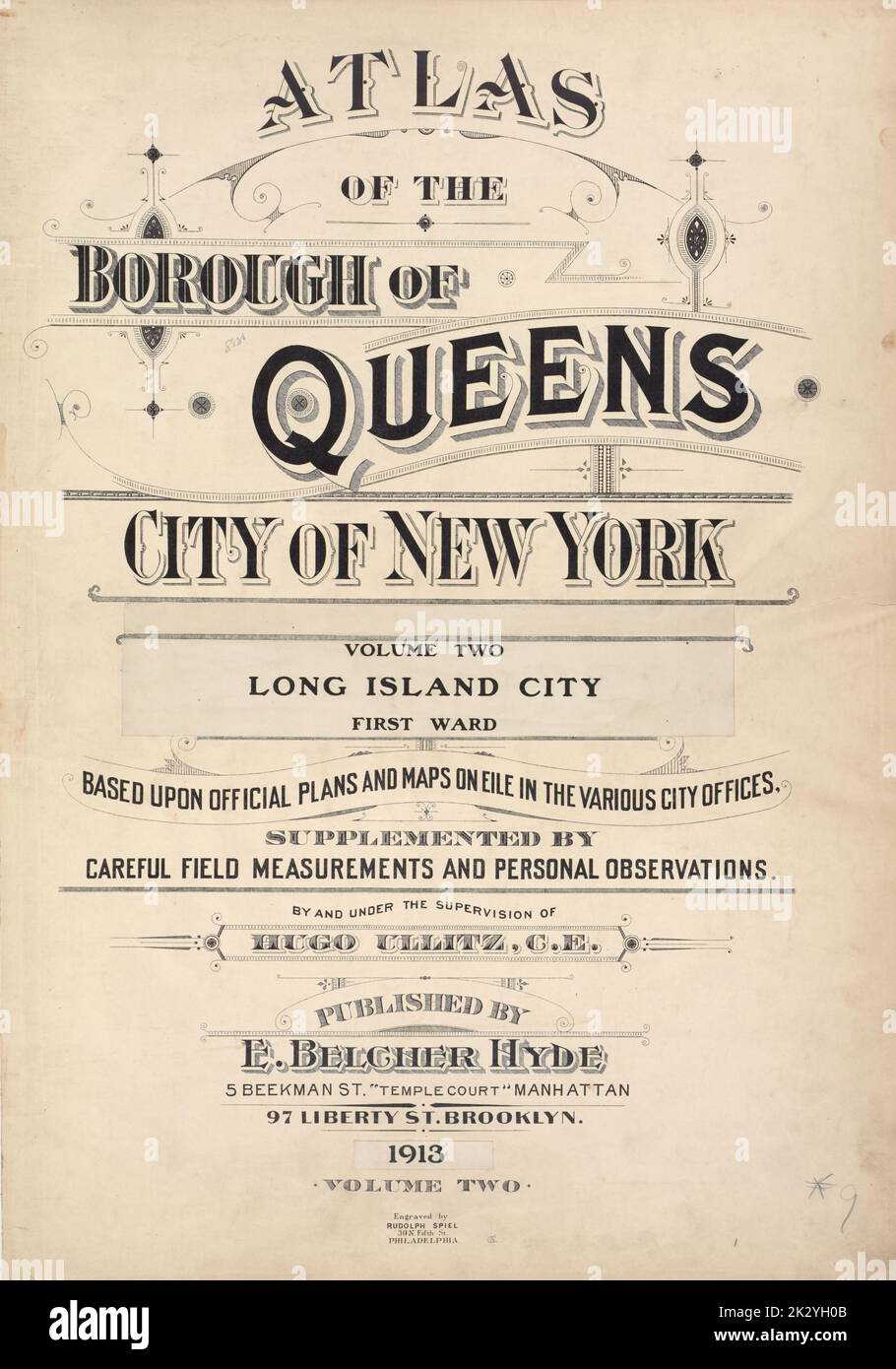 Carte Ancienne Reproduite Du Queens, NY 1937 - Art Vintage Sur Toile Ou Papier - Prêt à Accrocher