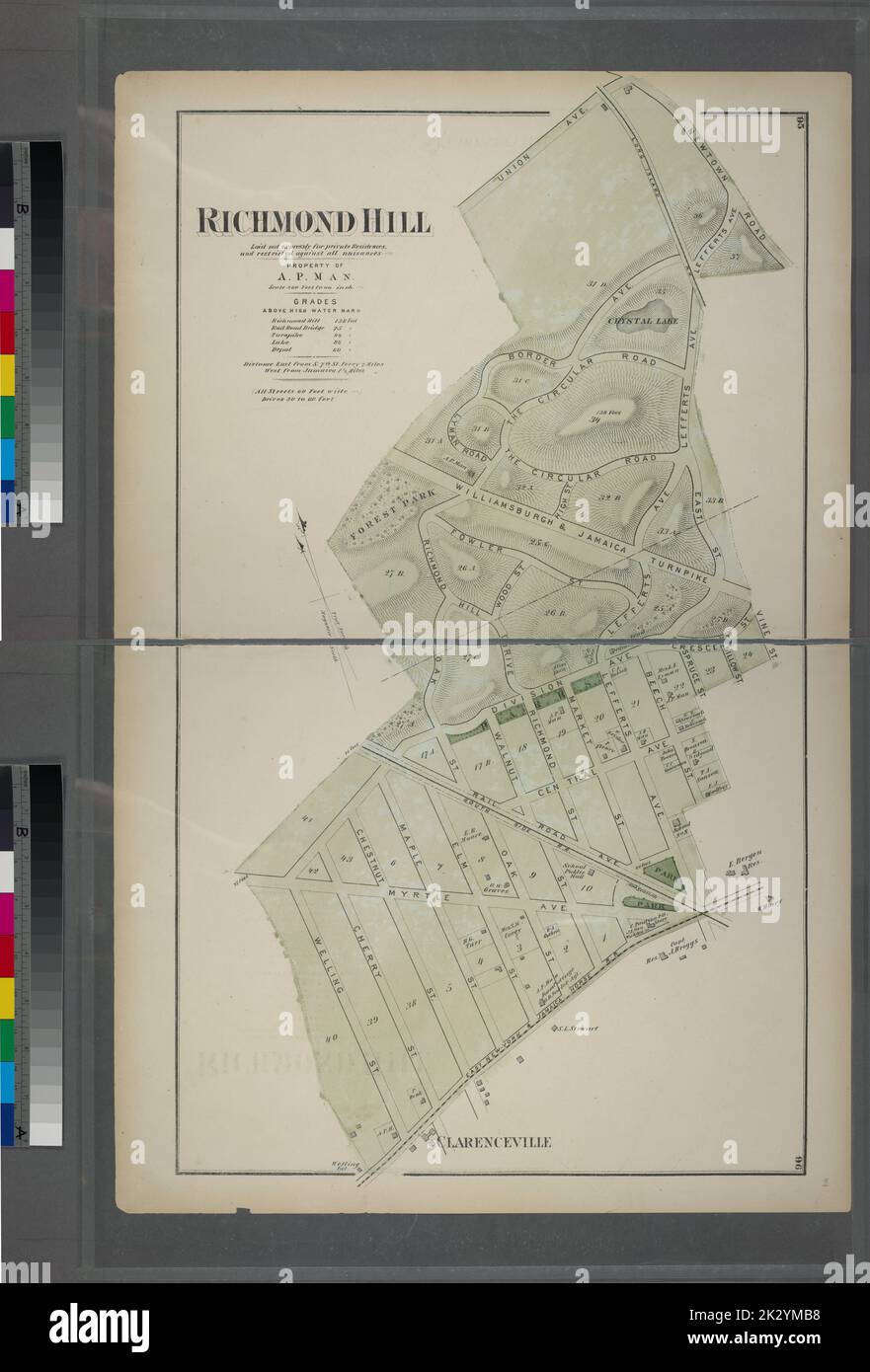 Cartographic, Maps. 1873. Lionel Pincus and Princess Firyal Map Division. Long Island (N.Y.) , Description and travel Richmond Hill. Banque D'Images