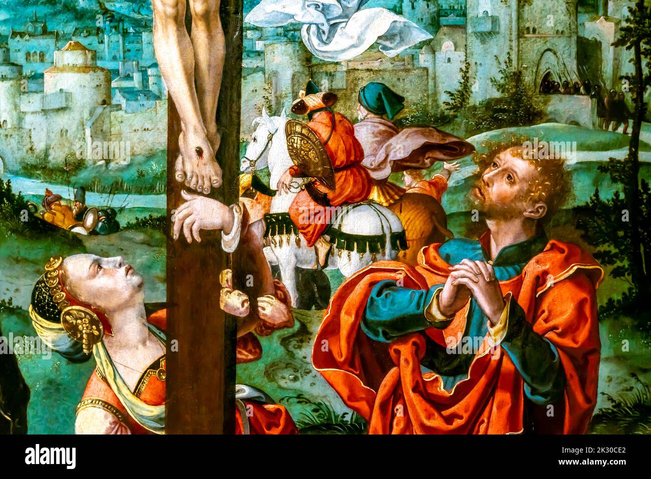 Pieter Coecke van Aelst - Calvario - fragment - 1540 -Musée des Beaux-Arts de Séville Banque D'Images