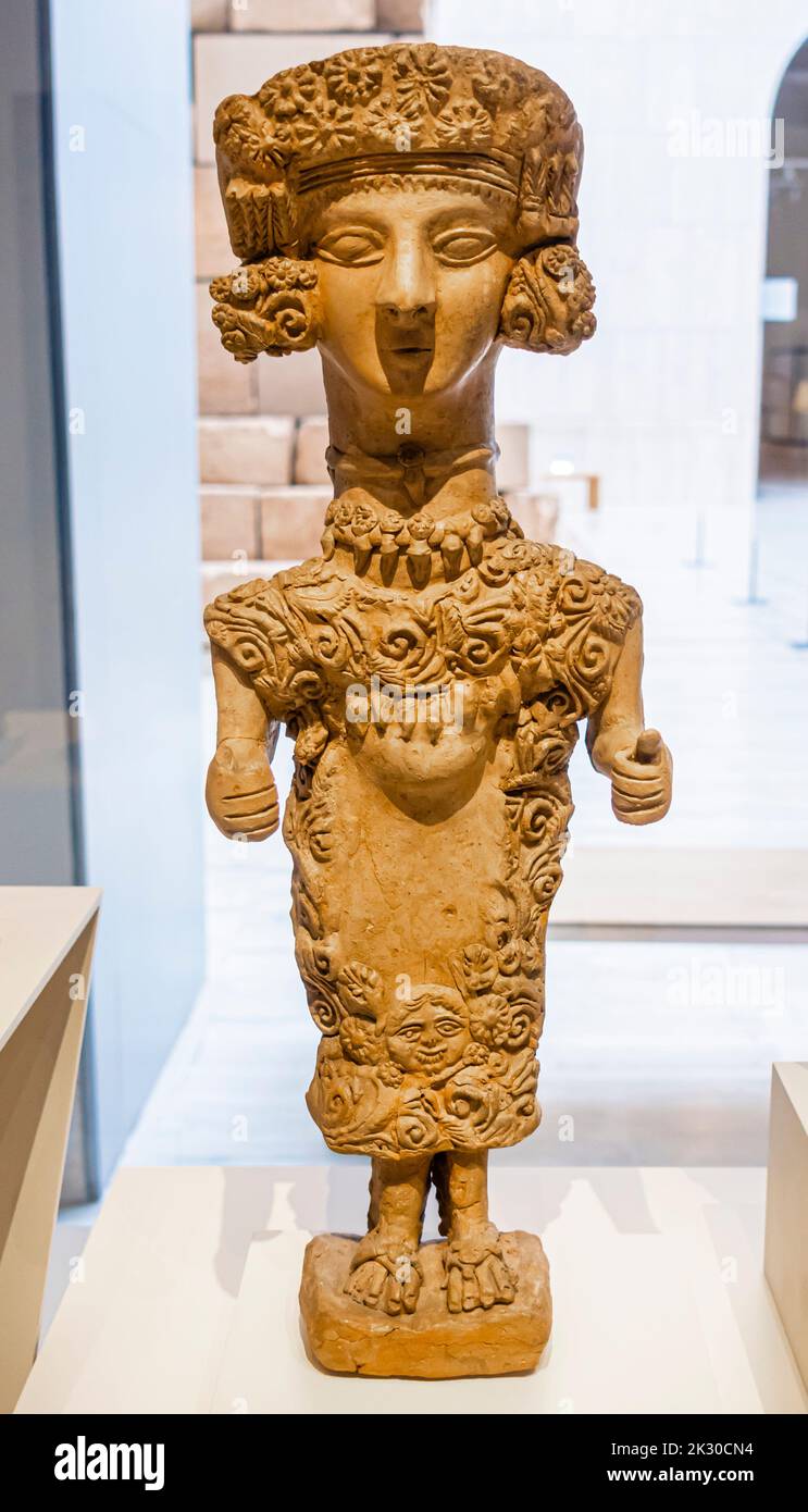 Dame d'Ibiza - Figurine en argile - 4th - 3rd siècle av. J.-C. Banque D'Images