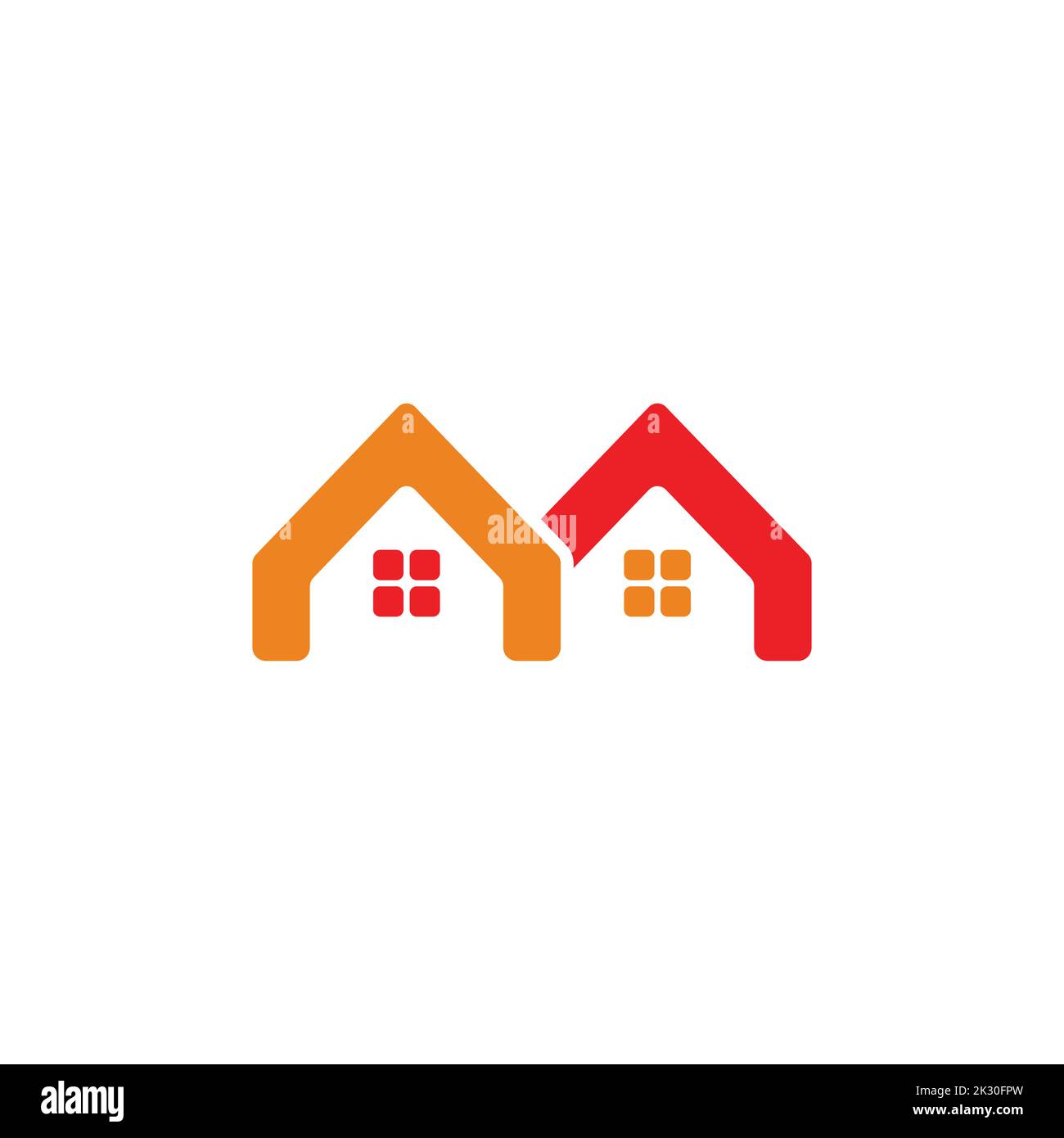home fun coloré décoration logo vecteur Illustration de Vecteur
