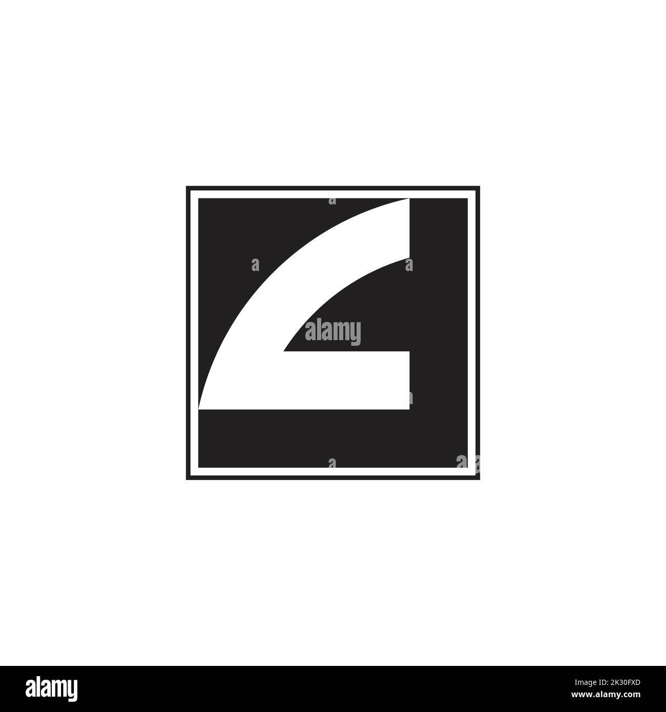 lettre c l simple géométrique carré logo vecteur Illustration de Vecteur