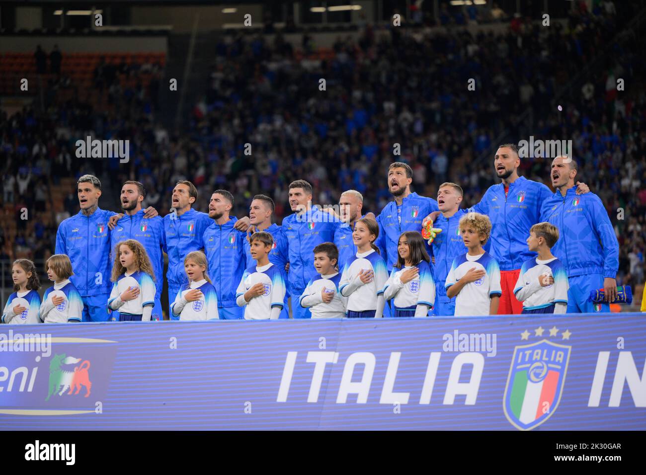 Milan, Italie, 23st septembre 2022. Match Italie - Angleterre, match de la Ligue des Nations de l'UEFA au Stadio Giuseppe Meazza, Milan Banque D'Images