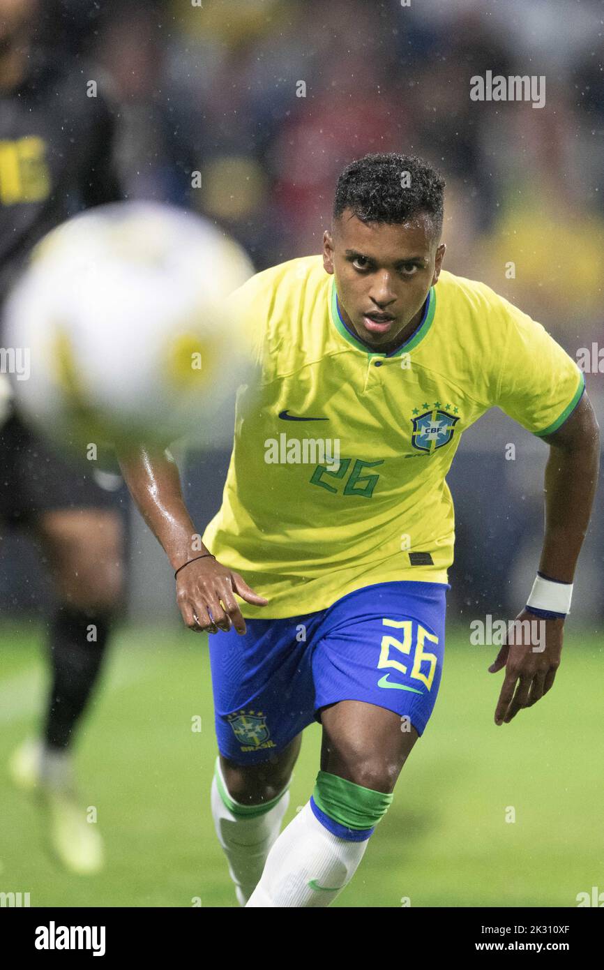 Le Havre, France. 24th septembre 2022. Rodrygo Silva de Goes, du Brésil, en action lors du match international amical entre le Brésil et le Ghana, à Stade Oceane, sur 23 septembre 2022, au Havre, en France. Photo de David Niviere/ABACAPRESS.COM crédit: Abaca Press/Alay Live News Banque D'Images