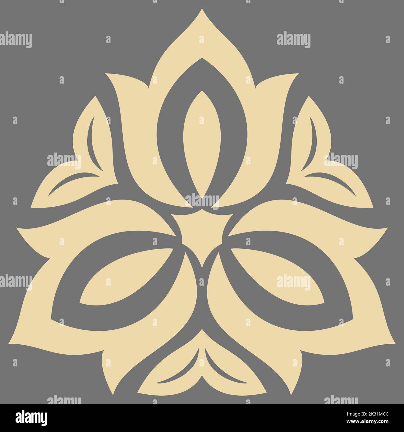 Décoration triangulaire dorée élégante de style classique.Motif traditionnel abstrait avec éléments orientaux.Motif vintage classique Banque D'Images