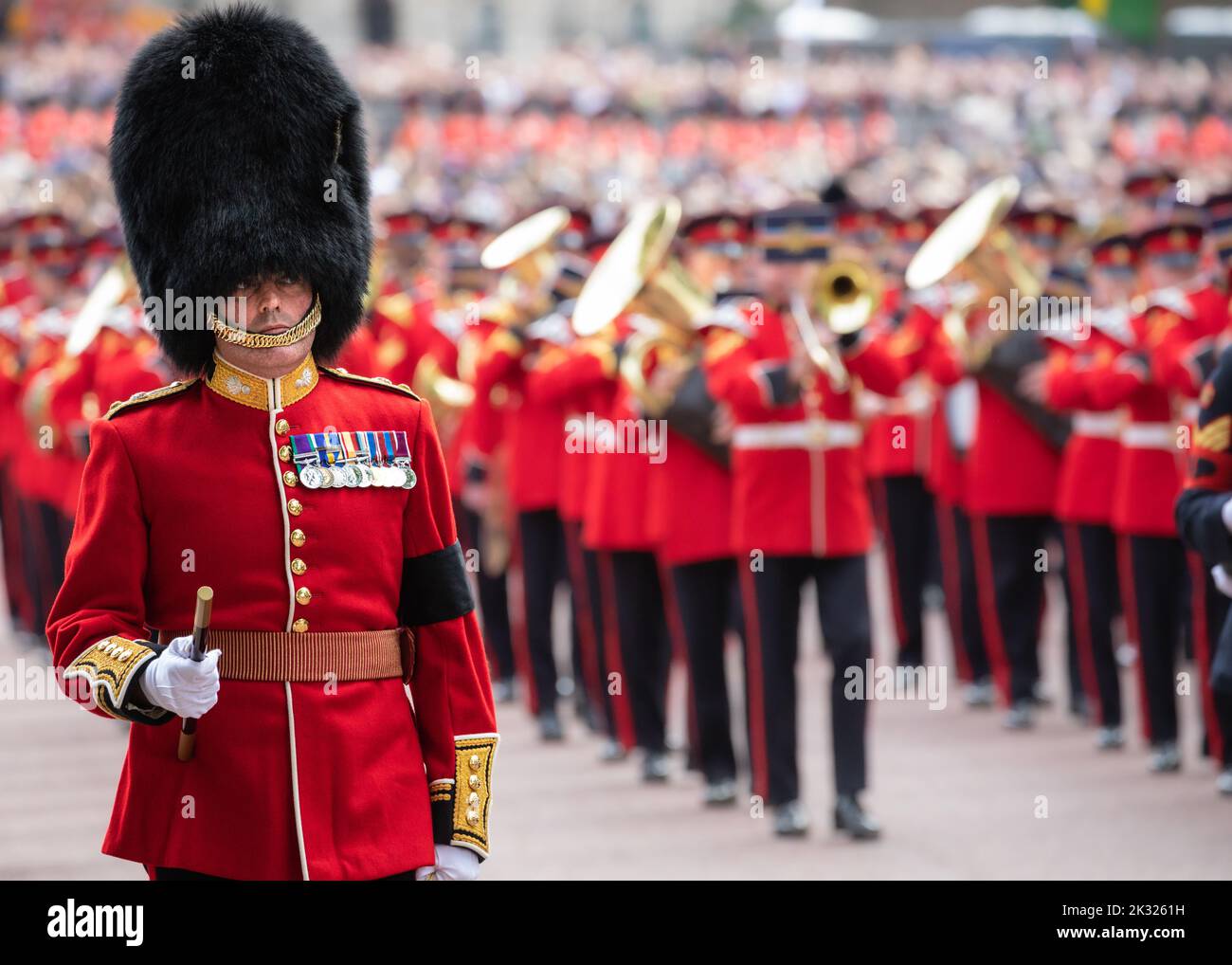 Grand Elizabeth II procession funéraire à Londres, 22 septembre 2022, Angleterre, Royaume-Uni Banque D'Images