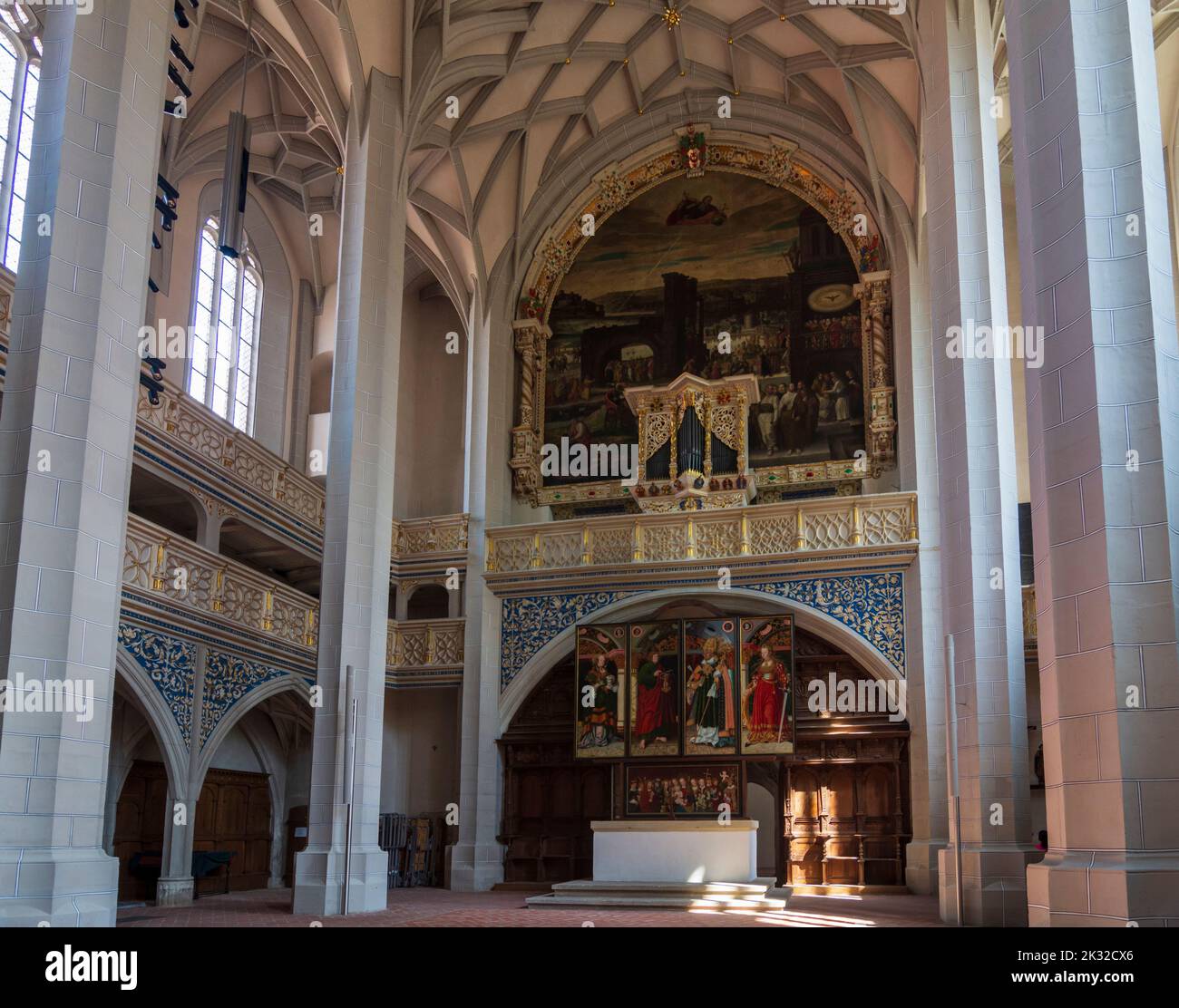 Halle (Saale): Marktkirche Unser Lieben Frauen (Eglise du marché de notre chère Dame) à Sachsen-Anhalt, Saxe-Anhalt, Allemagne Banque D'Images