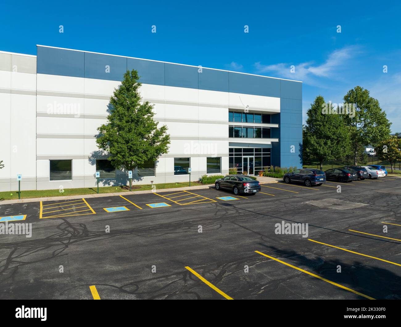 Une belle photo de l'entrepôt Uline à Kenosha Wisconsin Banque D'Images