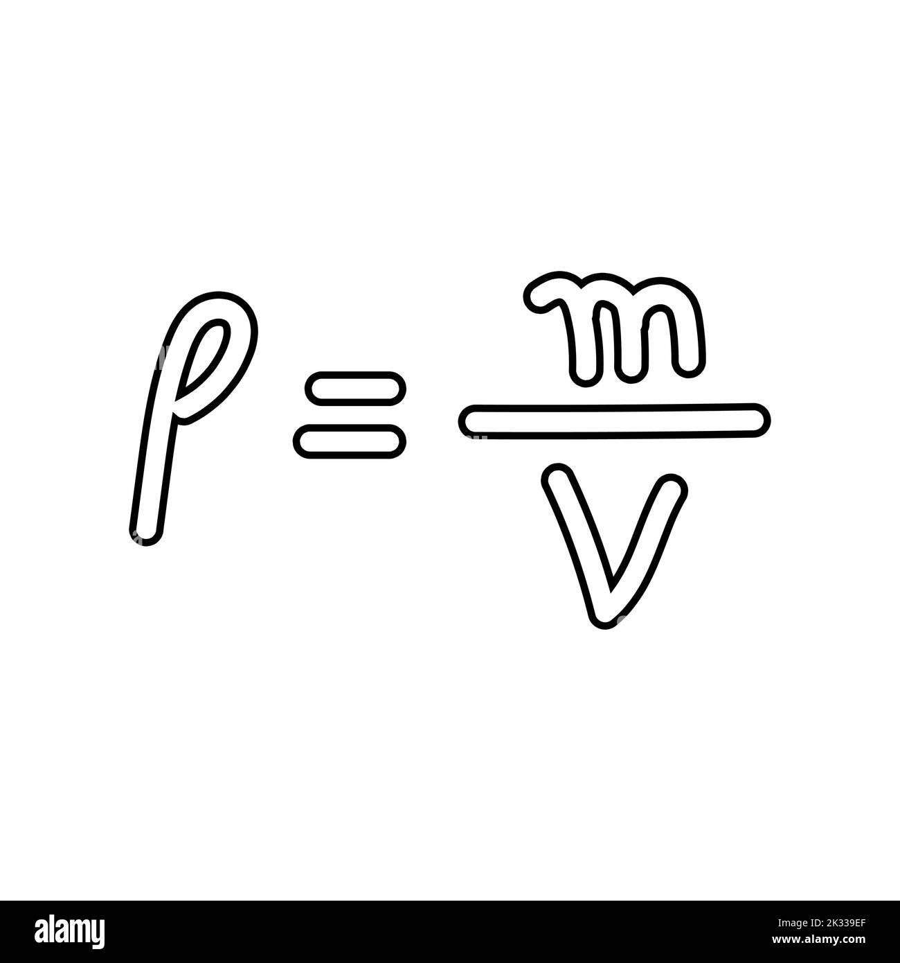 formule de densité en chimie Illustration de Vecteur
