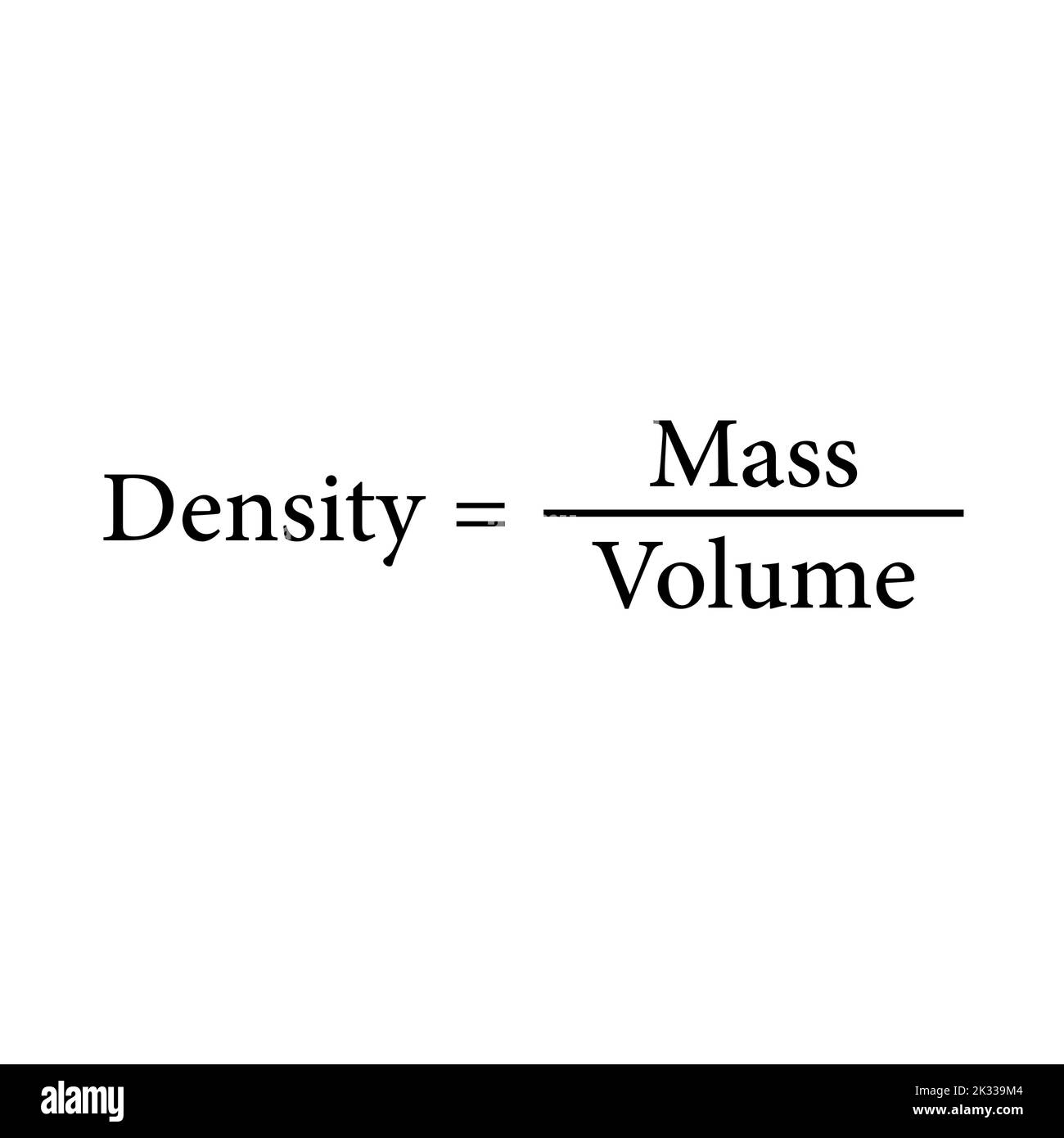 formule de densité en chimie Illustration de Vecteur