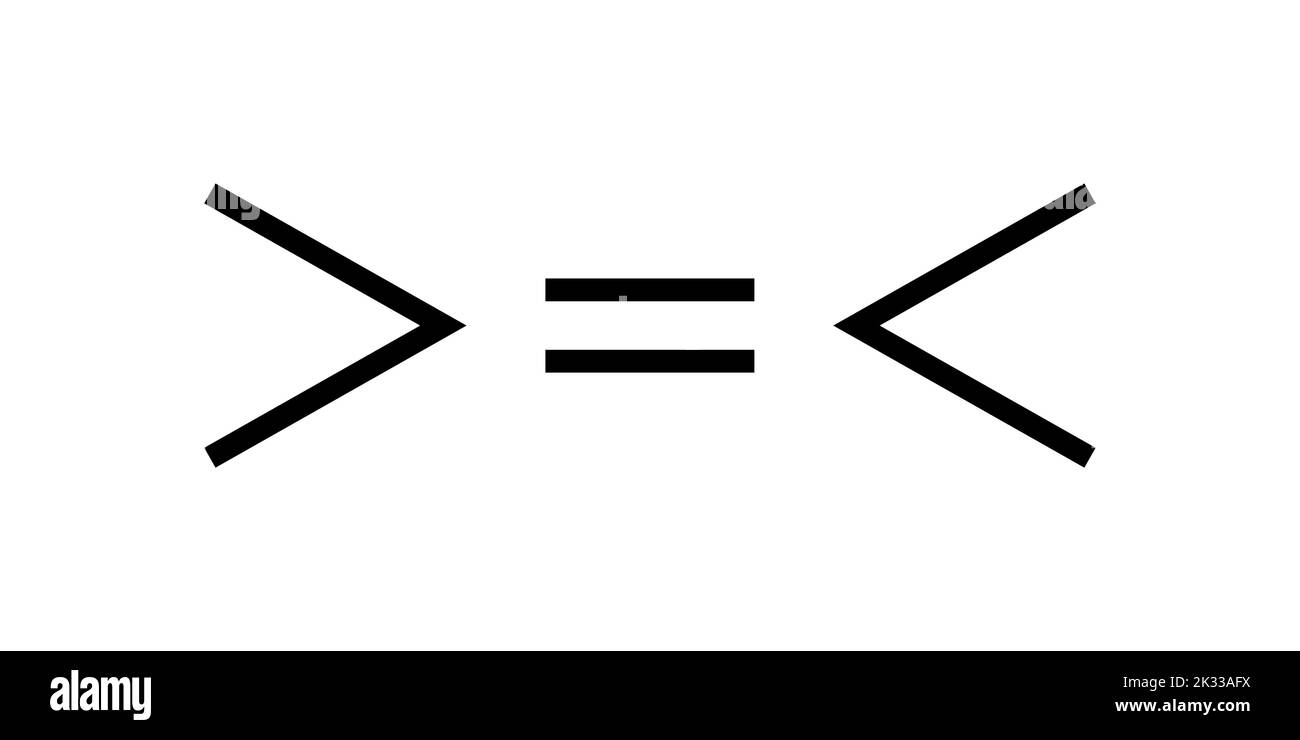 symbole moins que plus grand que et égal en mathématiques. symboles d