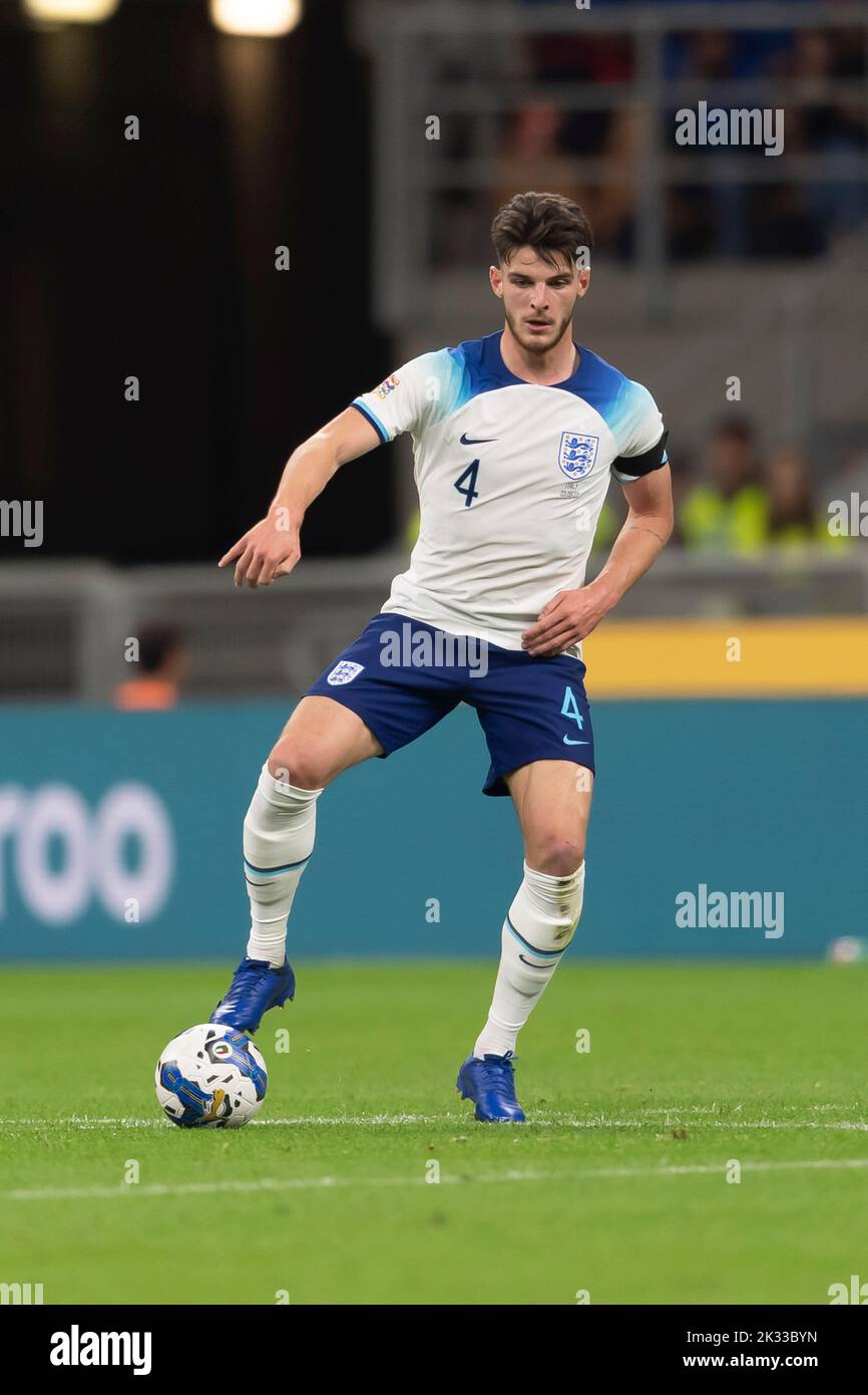 Estampe Football Angleterre Signée Declan Rice - Taille 12x16, Avec Certificat D'authenticité Beckett