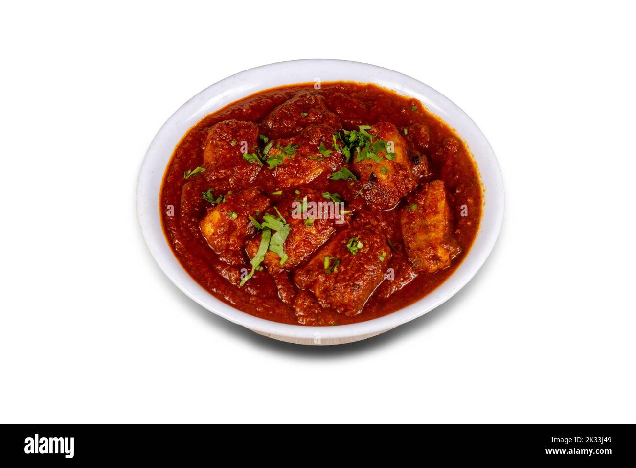 Curry de mushi, mori ou requin rouge épicé. Mushi, mori ou vindaloo de requin de style Goan. Beurre mushi, mori ou requin Makhani curry rôti chaud et sauce épicée di Banque D'Images