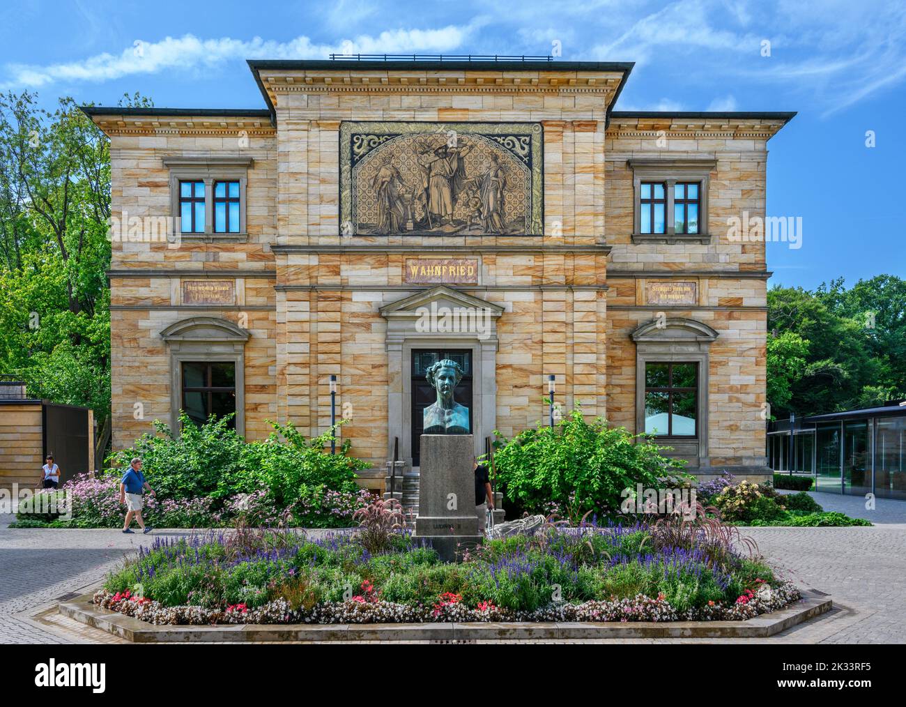 Wahnfried, la villa de Richard Wagner et une partie du musée Richard Wagner, Bayreuth, Bavière, Allemagne Banque D'Images