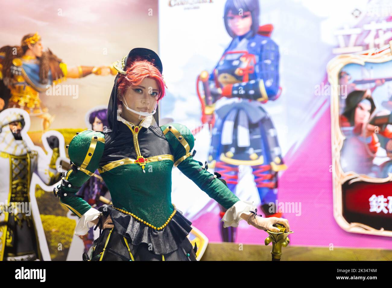 Chiba, Japon. 17th septembre 2022. Femme cosplayer du Tokyo Game Show 2022. Après une pause de deux ans forcée par la pandémie de Covid-19, le Tokyo Game Show est retourné à Makuhari Messe à Chiba, au Japon. (Photo de Stanislav Kogiku/SOPA Images/Sipa USA) crédit: SIPA USA/Alay Live News Banque D'Images