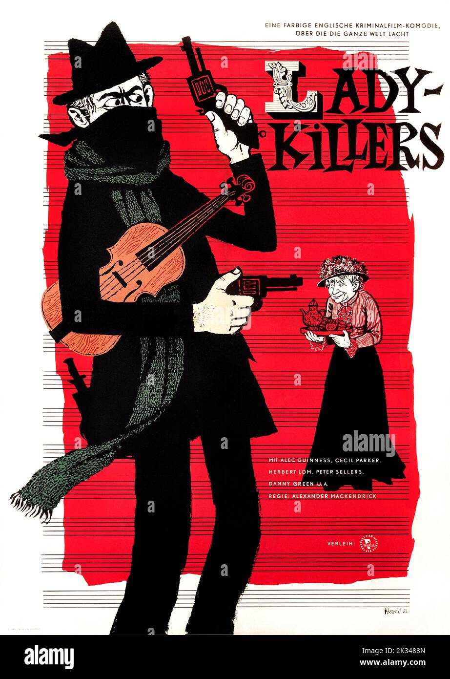 The Ladytuers/ Lady-Killers (1955) film Poster.Ealing comique, réalisé par Alexander Mackendrick, avec Alec Guinness, Herbert LOM, Peter Sellers Banque D'Images