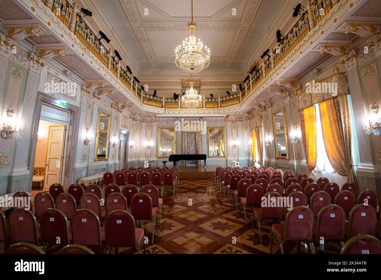 Vue intérieure, théâtre, Teatro la Fenice, Venise, Vénétie, Italie Banque D'Images