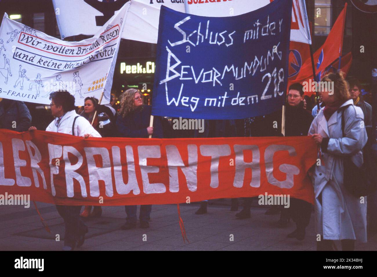 Essen. Les femmes à la Journée de la femme 8. 3. 1988 Banque D'Images