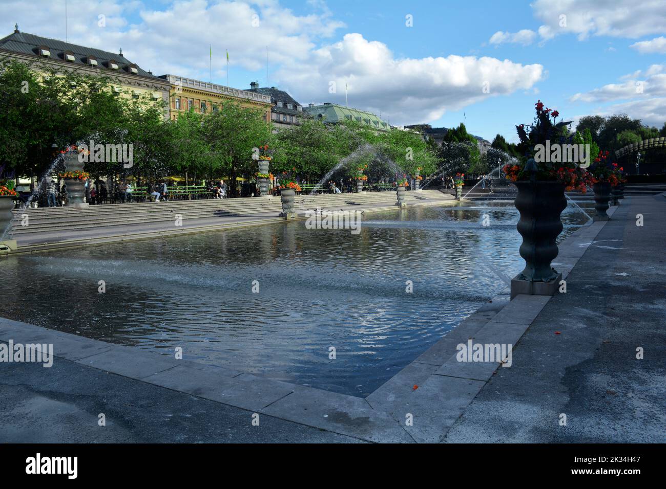 Stockholm, Suède, septembre 2022 : parc public du jardin du Roi (Kungsträdgården). Banque D'Images