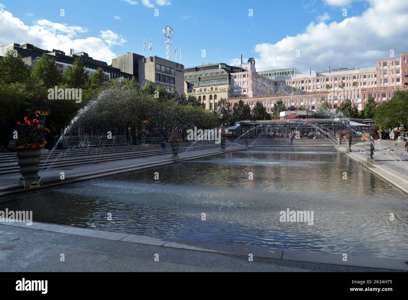 Stockholm, Suède, septembre 2022 : parc public du jardin du Roi (Kungsträdgården). Banque D'Images