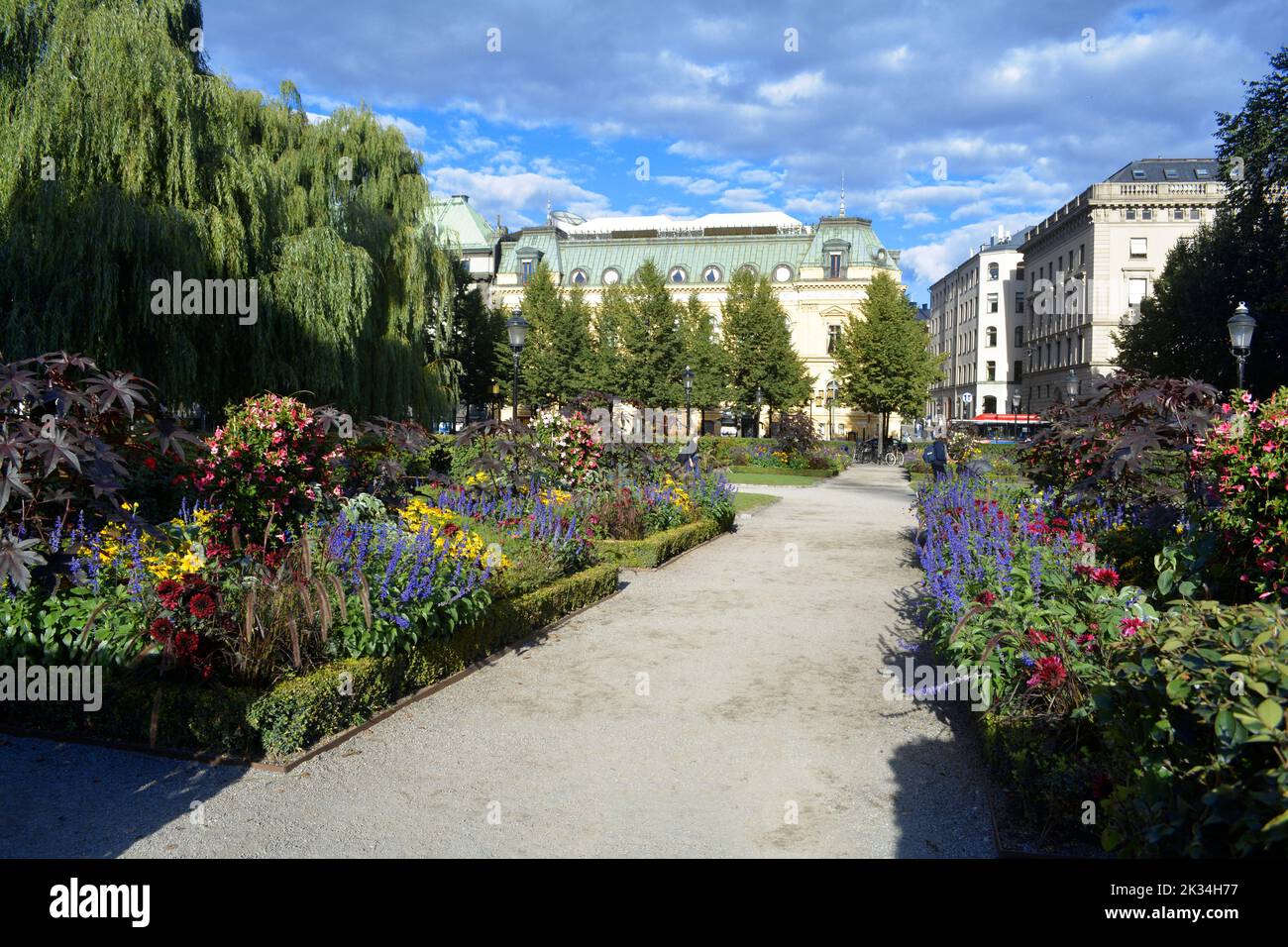 Stockholm, Suède, septembre 2022 : parc public du jardin du Roi (Kungsträdgården). Banque D'Images