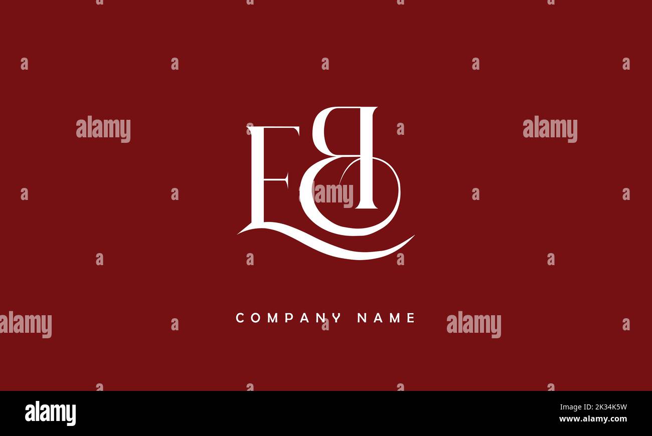 BE, EB lettres abstraites logo Monogram Illustration de Vecteur