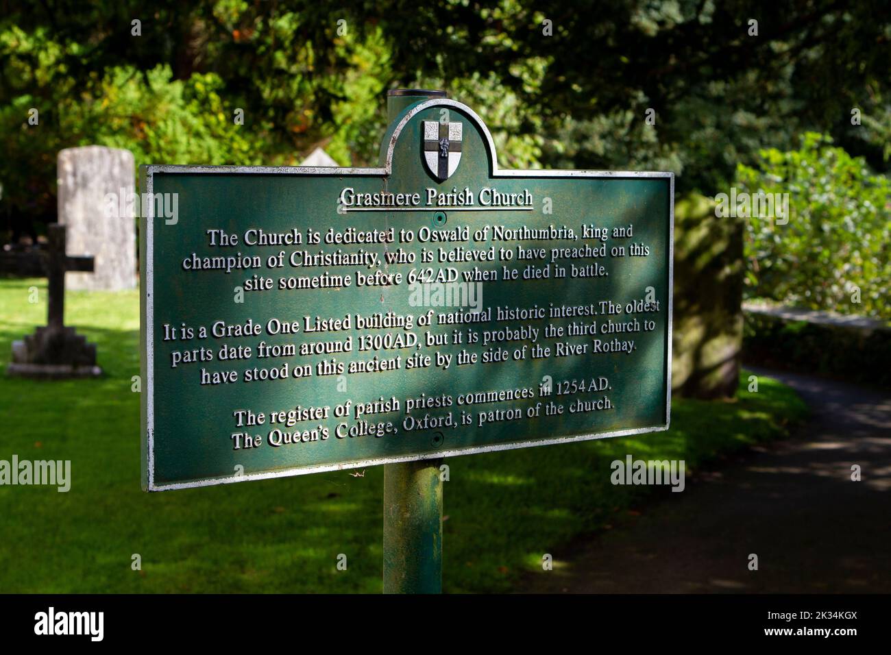 William Wordsworth daffodil Garden, Grasmere, Cumbria, Royaume-Uni Banque D'Images