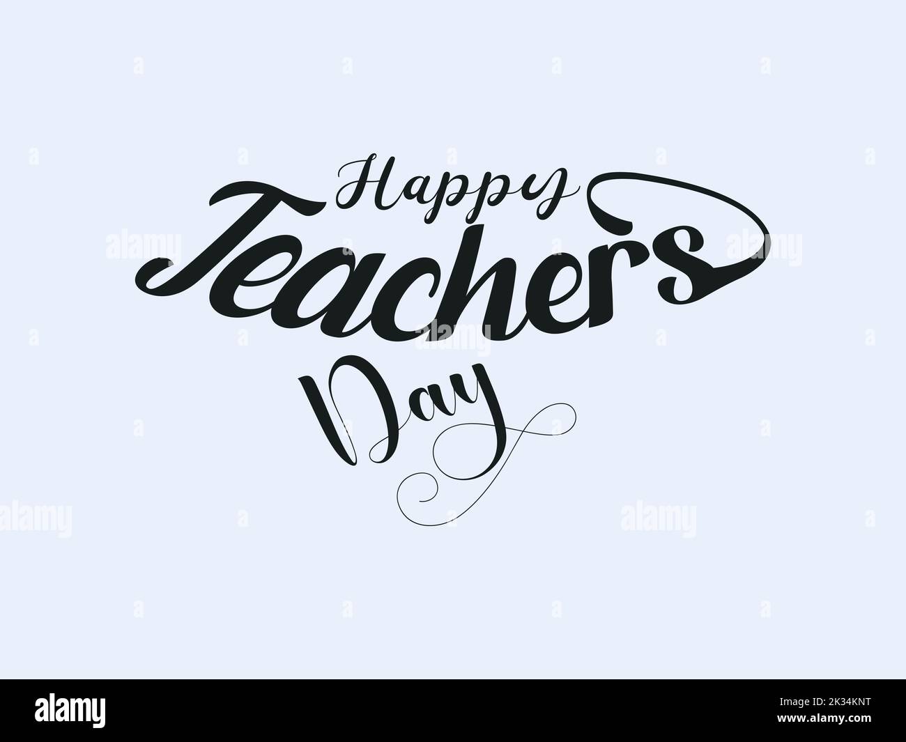 Calligraphie conception de lettre concept de Happy Teachers day. Design de célébration pour cartes de félicitations, bannières et dépliants. Illustration de Vecteur