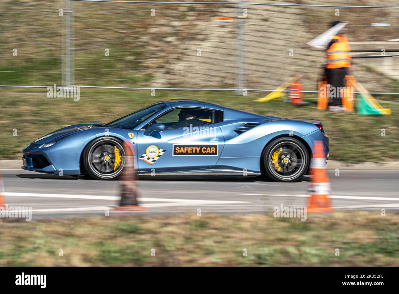 Sofia Rally - safety car à la compétition de course automobile à Sofia, Bulgarie Banque D'Images