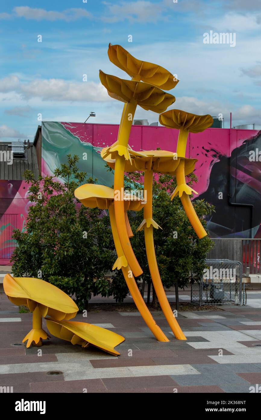 Champignons Sculpture Art, Belgrave, Victoria, Australie Banque D'Images
