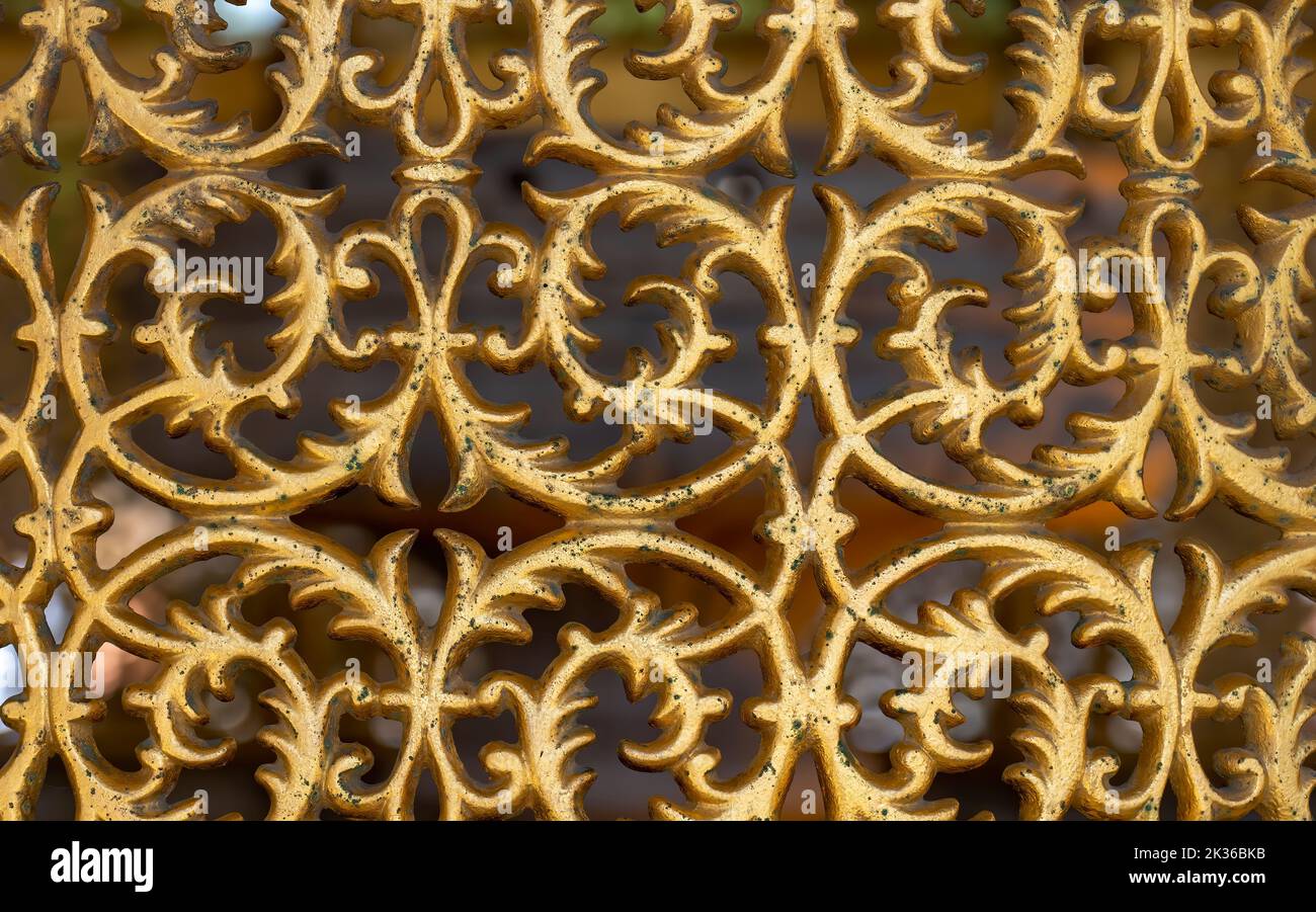 Motif doré, arrière-plan arabe, texture de fenêtre et de porte, Banque D'Images Motif doré, arrière-plan arabe, texture de fenêtre et de porte, Banque D'Images