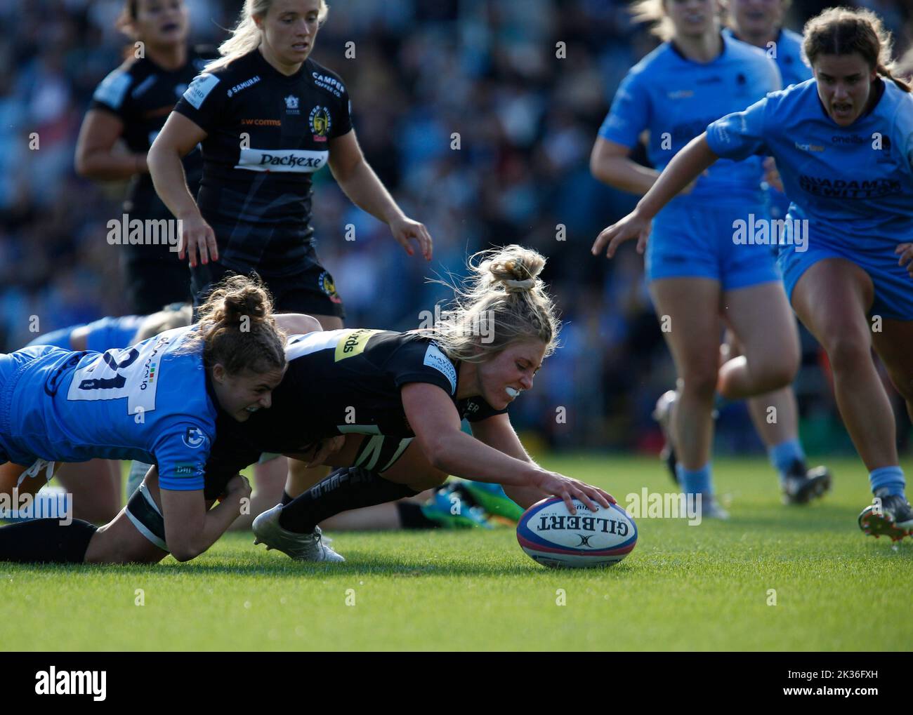 Coupe Allianz pour femmes Exeter Chiefs Women 21 v 23 Worcester Warriors Women Saturday, 24, September, 2022 - Sandy Park - Exeter - United Kingdom Banque D'Images