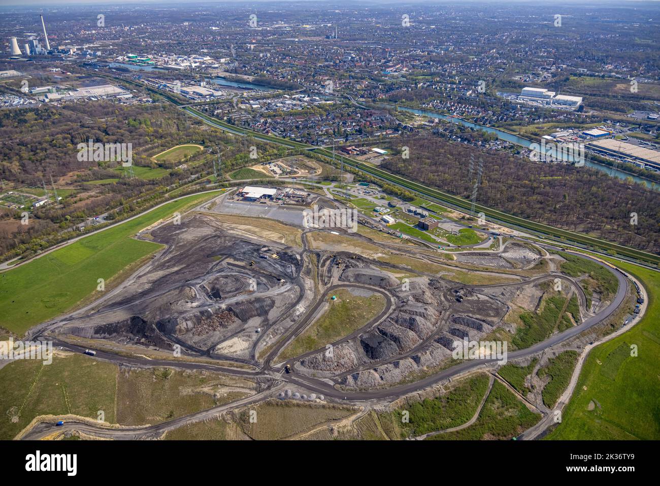 Vue aérienne, décharge centrale d'Emscherbruch, AGR Halde Gelsenkirchen