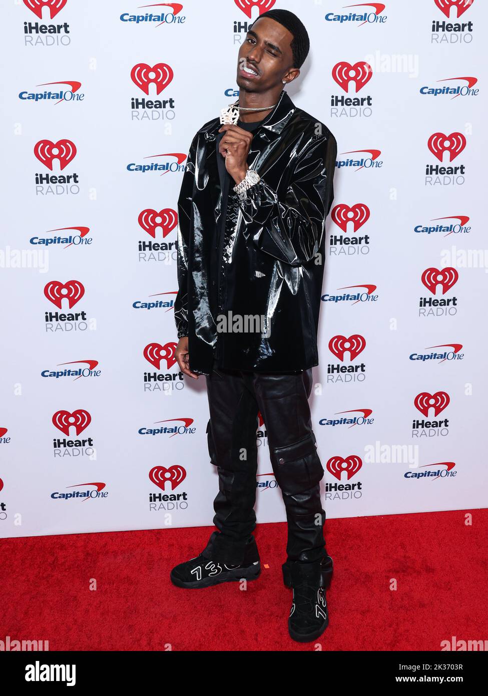 LAS VEGAS, NEVADA, États-Unis - SEPTEMBRE 24 : King Combs (Christian Casey Combs) pose dans la salle de presse du festival de musique iHeartRadio 2022 - nuit 2 tenu à l'aréna T-Mobile sur 24 septembre 2022 à Las Vegas, Nevada, États-Unis. (Photo de Xavier Collin/image Press Agency) Banque D'Images