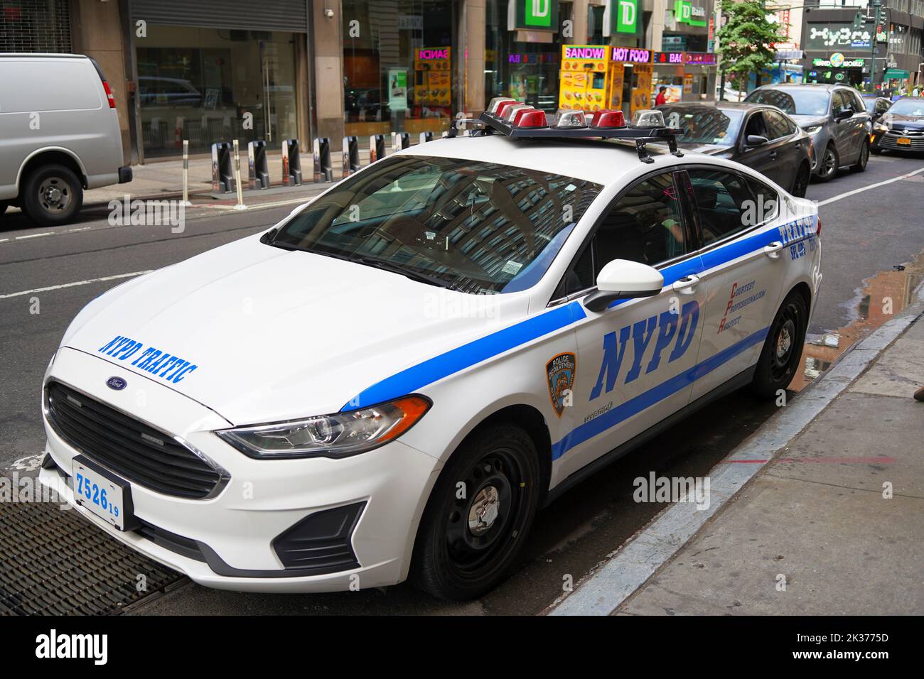 Une voiture du service de police de New York (NYPD) Banque D'Images