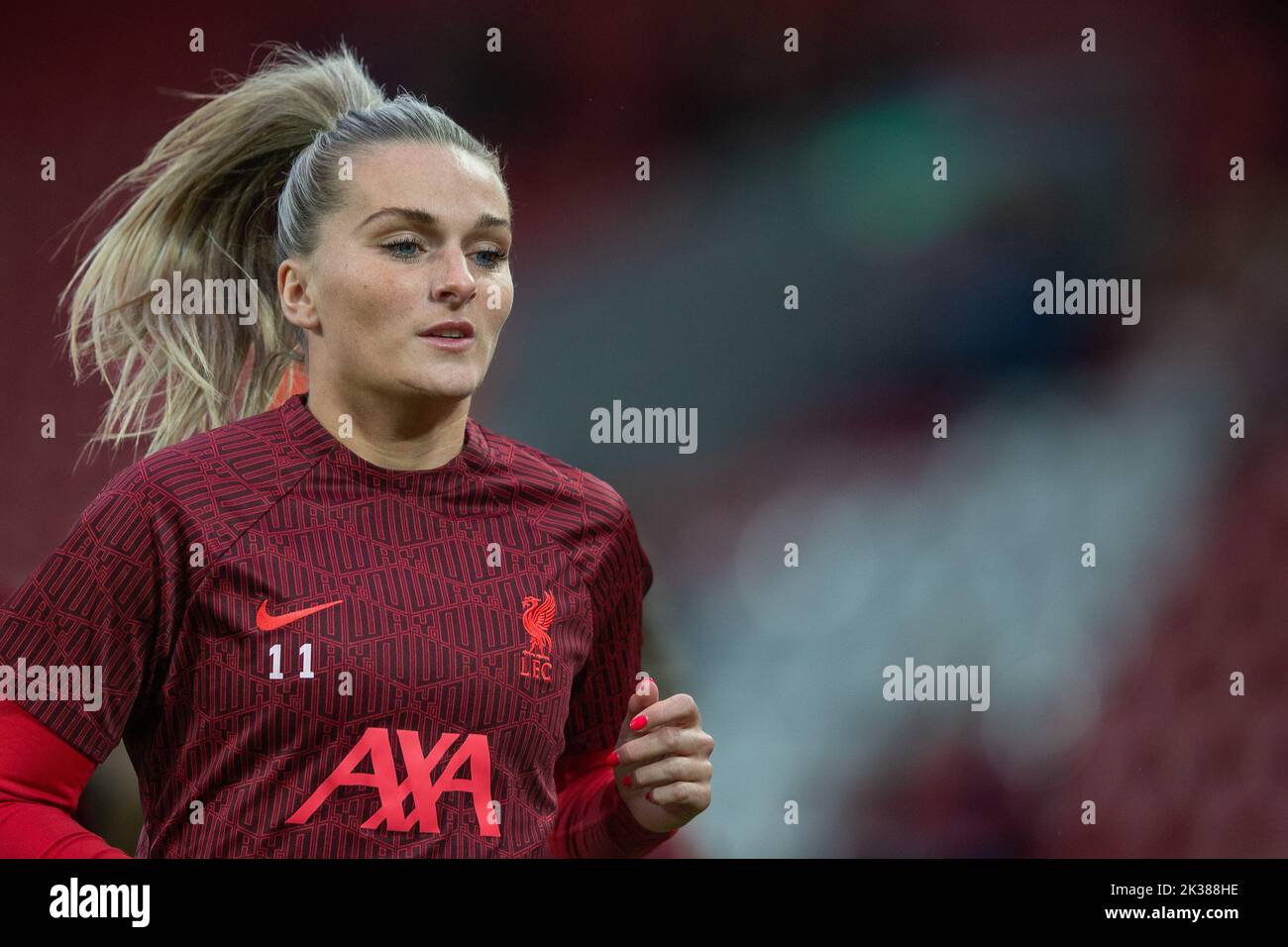 Liverpool, Royaume-Uni. 25th septembre 2022. Melissa Lawley #11 de Liverpool Women se réchauffe pendant le match de Super League féminin de Fa Liverpool Women vs Everton Women à Anfield, Liverpool, Royaume-Uni, 25th septembre 2022 (photo de Phil Bryan/News Images) à Liverpool, Royaume-Uni le 9/25/2022. (Photo de Phil Bryan/News Images/Sipa USA) Credit: SIPA USA/Alay Live News Banque D'Images