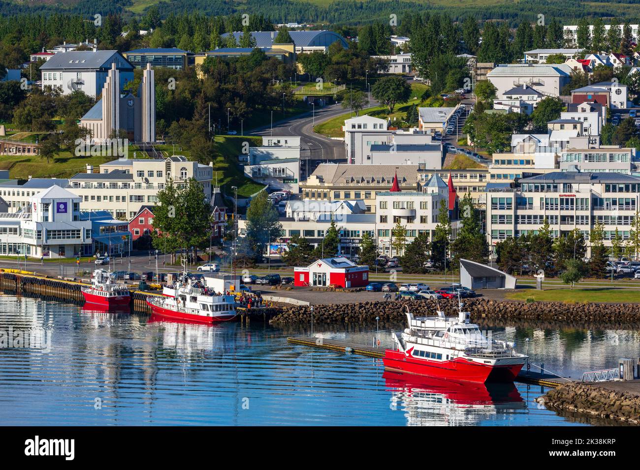 Akureyri Waterfront, Islande, Europe Banque D'Images