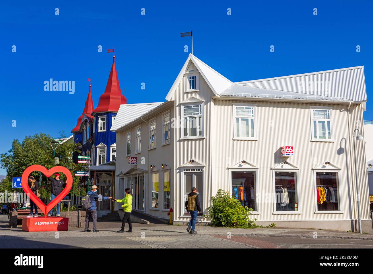 Place de la ville, Akureyri, Islande, Europe Banque D'Images