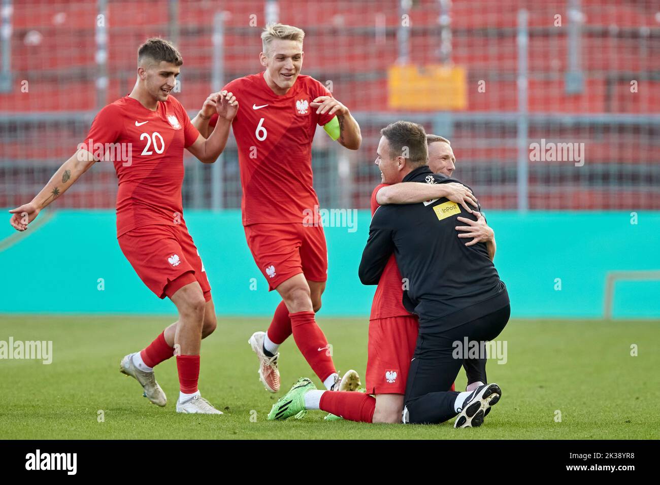 Football Allemagne contre Pologne Banque D'Images