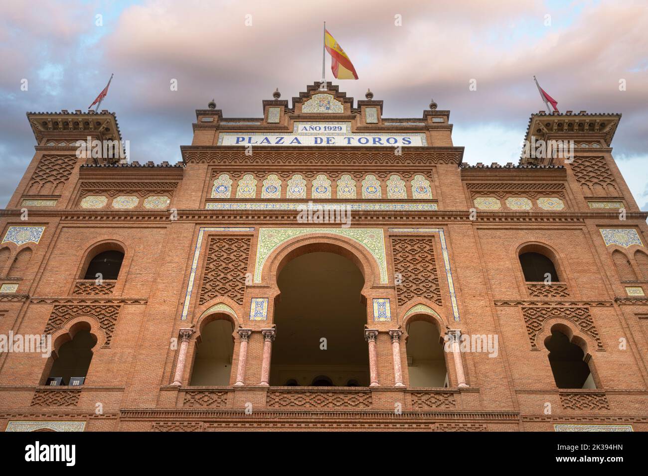 Madrid, Espagne, septembre 2022. Vue extérieure sur les arènes de la Plaza de Toros Las Ventas dans le centre-ville Banque D'Images
