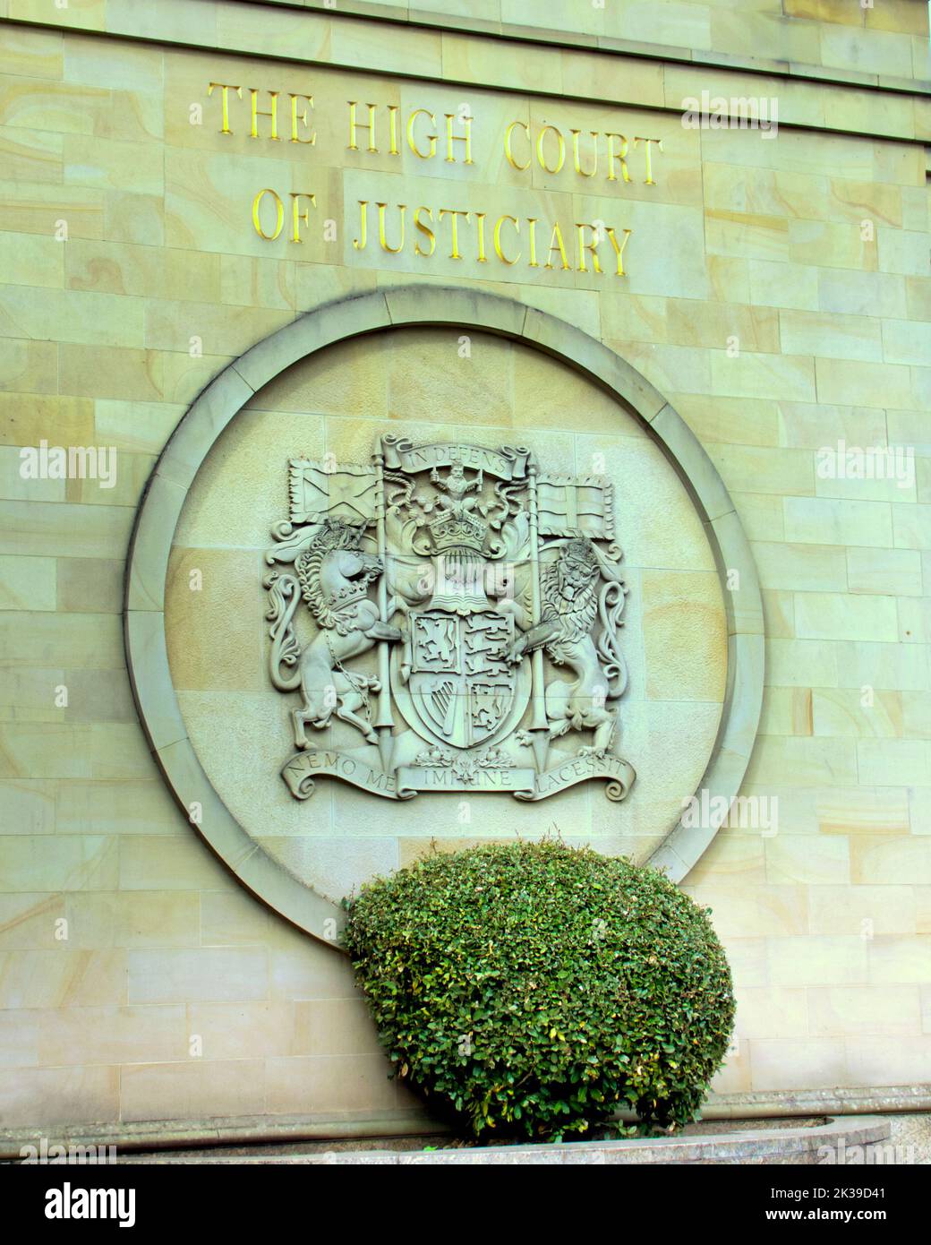 High court of Justiciary, panneau avant, Glasgow, Écosse, Royaume-Uni Banque D'Images